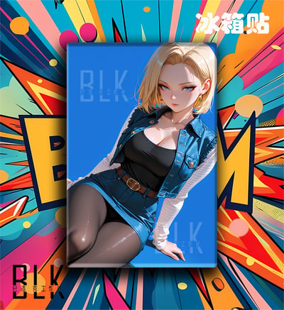 【預購】七龍珠《藍色18號》動漫裝飾畫&冰箱貼 X 巴洛克工作室3