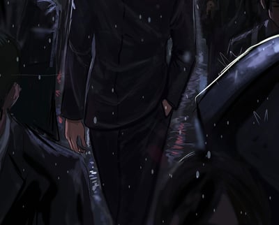 【預購】咒術迴戰《雨中五條悟》動漫裝飾畫 X H2工作室5
