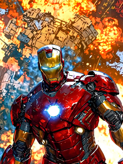 【預購】Marvel漫威《爆炸鋼鐵人》動漫二次元裝飾畫 X 星空工作室5