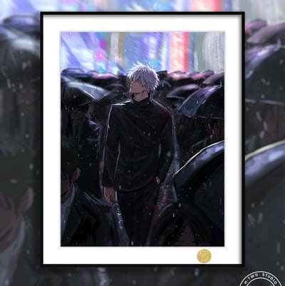 【預購】咒術迴戰《雨中五條悟》動漫裝飾畫 X H2工作室1
