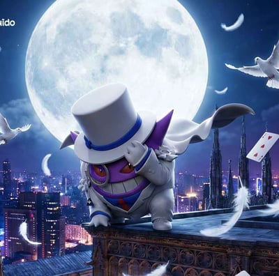 【售罄展示追加請私訊客服@toystationtw】寶可夢+名偵探柯南 耿鬼cos基德 X Lucky工作室1