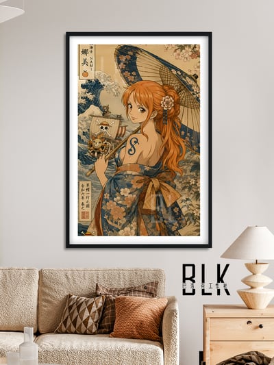 【預購】海賊王《和服娜美》裝飾畫&冰箱貼 X 巴洛克工作室2