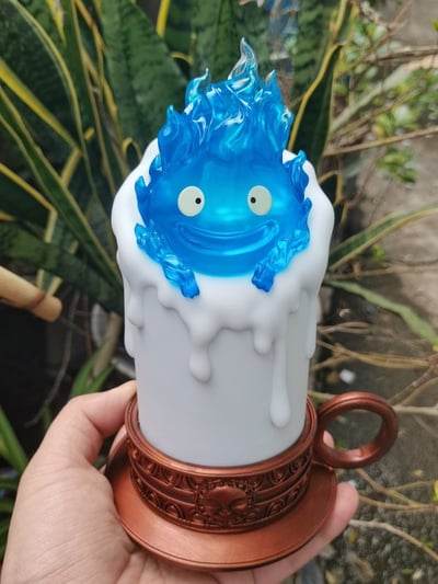 【現貨秒發】宮崎駿 卡西法 Calcifer 可亮燈雕像 X 玖柒NINETY SEVEN STUDIO8