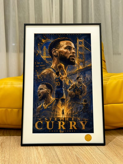 【預購】NBA《史蒂芬·柯瑞》金州勇士裝飾畫 X 星空工作室2