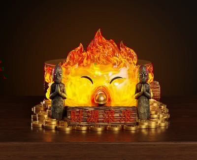 【預購】宮崎駿 招財系列 雙版本 招財托盤卡西法 X WAWA-Studio6