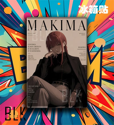 【預購】鏈鋸人《雜志瑪奇瑪》裝飾畫&冰箱貼 X 巴洛克工作室3