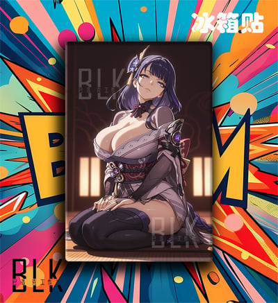 【預購】原神《跪姿雷電》動漫裝飾畫&冰箱貼 X 巴洛克工作室3