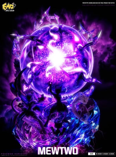 【預購】寶可夢 畢業進化雕像002 超夢 X Emo3