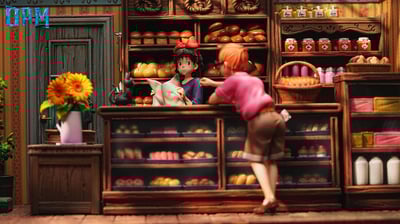 【預購】宮崎駿 桌面場景系列014 魔女宅急便-麵包屋 X OPM-Studio3