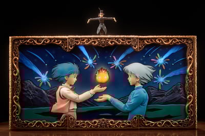 【售罄展示追加請私訊客服@toystationtw】宮崎駿 美術館系列第④款 2004-霍爾的移動城堡 X ZUOBAN作伴4