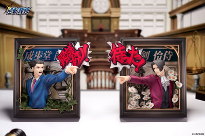 【預購】逆轉裁判 成步堂龍一&御劍憐侍 立體相框 X APEX16