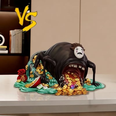 【預購】宮崎駿 家居系列21 暴走招財無臉男 X VS模玩3