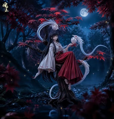 【預購】犬夜叉 棲於靈樹的巫女-桔梗1/7完成品手辦 X 魂玉7