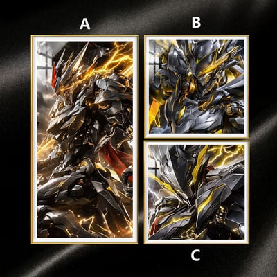 【預購】降臨 雷霆領主 機甲風三宮格高清裝飾畫 X 阿喵畫社1