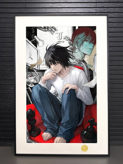【預購】死亡筆記本《L》動漫裝飾畫 X H2工作室3
