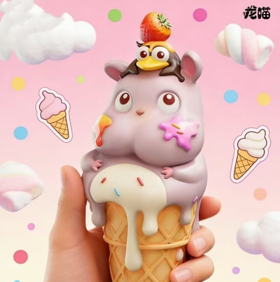 【預購】宮崎駿 坊寶寶＆茵茵狗冰激凌 X 龍喵工作室1