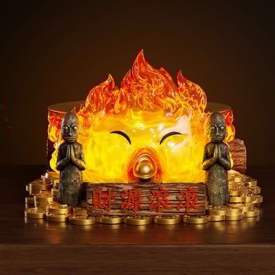 【預購】宮崎駿 招財系列 雙版本 招財托盤卡西法 X WAWA-Studio1