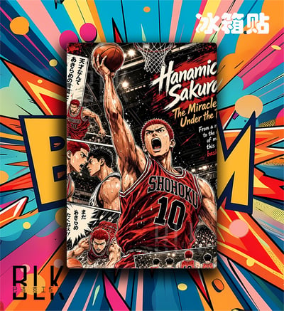 【預購】灌籃高手《櫻木花道》漫裝飾畫&冰箱貼 X 巴洛克工作室3