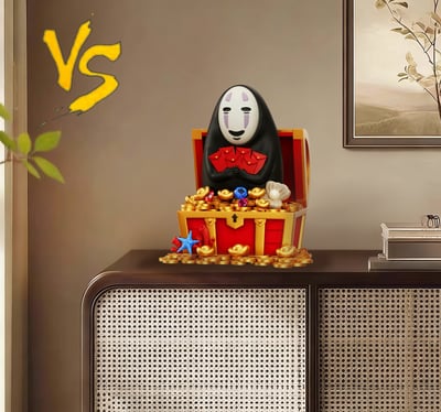 【預購】宮崎駿 家居系列20 招財無臉男 X VS模玩2