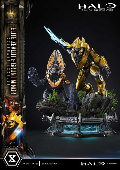 【預購】光環：戰役進化 精英狂戰士 與 初級咕嚕兵：星盟強襲 X Prime 1 Statue8