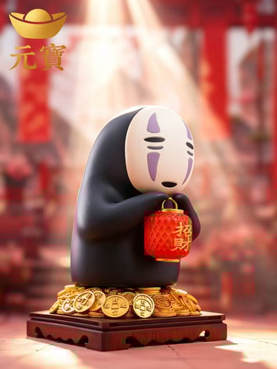 【預購】 宮崎駿 招財無臉男 X 元寶-studio5