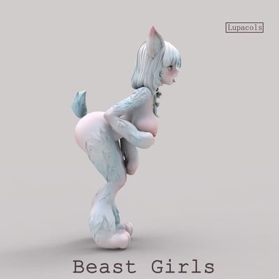 【預購】福瑞（Furry）獸娘系列第一彈 粉白獸娘 X Lupacols4