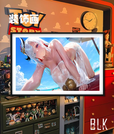 【預購】原神《沙灘申鶴》裝飾畫&冰箱貼 X 巴洛克工作室3