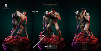 【預購】劍風傳奇 蝕之刻名場景 格裏菲斯與格斯雙人雕像 X Resin Forge Studio8