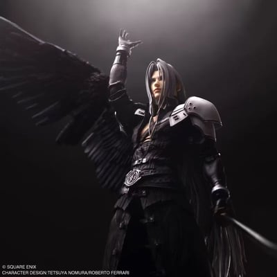 【售罄展示追加請私訊客服@toystationtw】最終幻想VII 真 可動手辦 薩菲羅斯 X SQUARE ENIX STATIC ARTS4