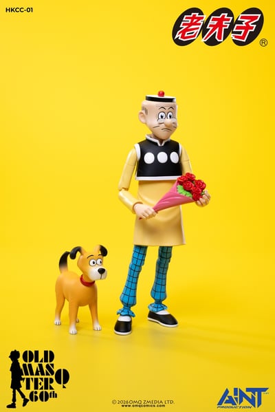 【售罄展示追加請私訊客服@toystationtw】1/12比例老夫子 60周年紀念版可動人偶 HKCC-01 再版 X AINT Production8