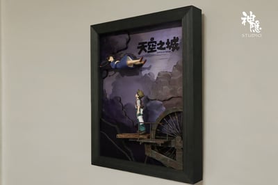 【預購】宮崎駿 壁掛系列 天空之城-墜落的相逢 X 神隱工作室2