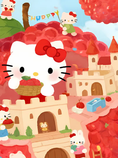 【預購】Hello Kitty《荔枝kitty》動漫裝飾畫 X 星空工作室5