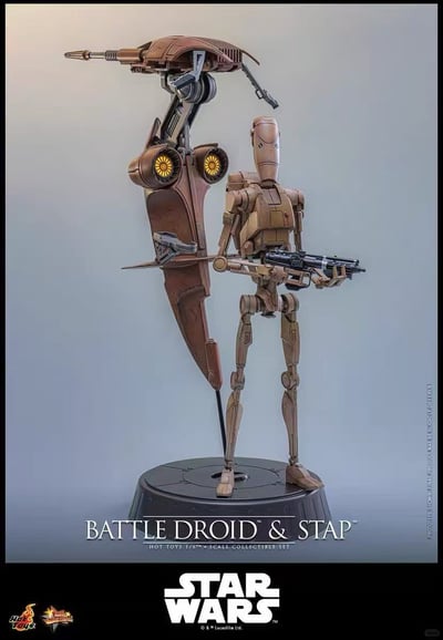 【預購】《星球大戰前傳1:幽靈的威脅》MMS887-戰鬥機器人和STAP X HotToys8