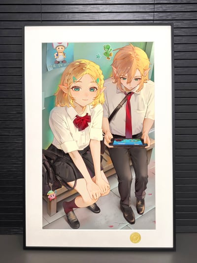 【預購】薩爾達傳說《校服塞爾達林克》裝飾畫 X H2工作室3