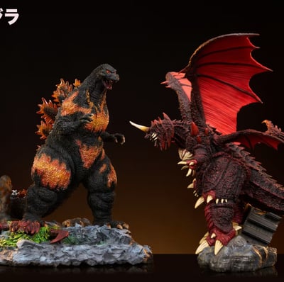 【售罄展示追加請私訊客服@toystationtw】哥吉拉 平成版哥吉拉&紅蓮哥吉拉 X Hardcore硬殻1