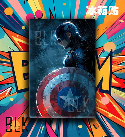 【預購】Marvel漫威《美隊》裝飾畫&冰箱貼 X 巴洛克工作室3