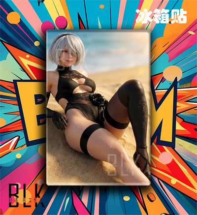 【預購】尼爾自動人形《沙灘2B》動漫裝飾畫&冰箱貼 X 巴洛克工作室3