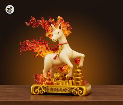 【預購】寶可夢 雙配色 招財擺件烈焰馬 X 玩貝工作室3