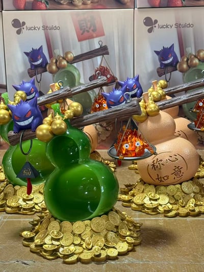 【售罄展示追加請私訊客服@toystationtw】宮崎駿+寶可夢 招財系列之鬼火催財 X Lucky-Studio4
