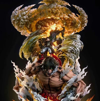 【預購】進擊的巨人 殘雲-艾倫雕像 X HERTZ工作室1