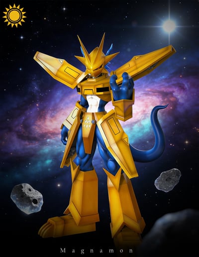 【預購】數碼寶貝 皇騎系列第四彈 金甲龍獸 X 太陽模玩3