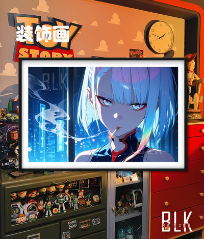 【預購】賽博朋克邊緣行者《抽煙露西》動漫裝飾畫&冰箱貼 X 巴洛克工作室4