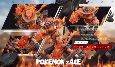【預購】海賊王+寶可夢 烈焰猴·艾斯&怪力·白鬍子 X 幻獸造物局4