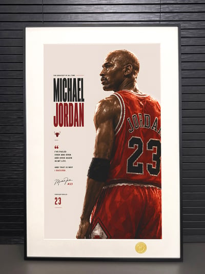 【預購】NBA 芝加哥公牛隊邁克爾喬丹籃球之神GOAT《背影喬丹》裝飾畫 X H2工作室3