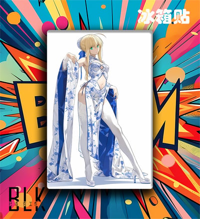 【預購】Fate/stay《旗袍saber》裝飾畫&冰箱貼 X 巴洛克工作室3