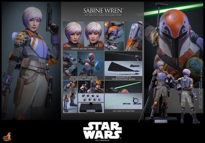 【預購】《星球大戰：義軍崛起》可動 莎賓·雷恩&埃茲拉·布里傑 X HOTTOYS(HT)1