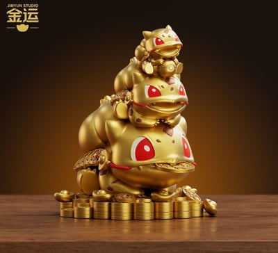 【現貨秒發】寶可夢 招財趣味擺件 金蟾妙蛙種子 X 金運工作室3