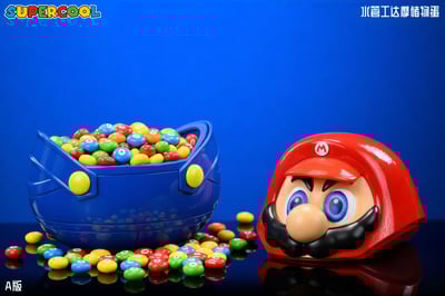 【預購】超級瑪利歐 潮玩禮品許願擺件 水管工兄弟達摩儲物蛋 X SUPERCOOL4