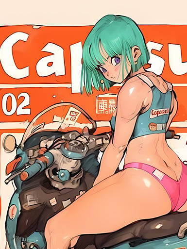 【預購】七龍珠《機車手布瑪》動漫裝飾畫&冰箱貼 X 巴洛克工作室5