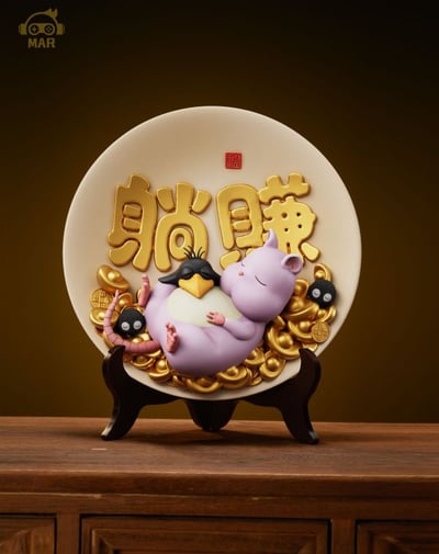 【現貨秒發】宮崎駿 招財擺件 躺賺坊寶寶 X MAR模玩2